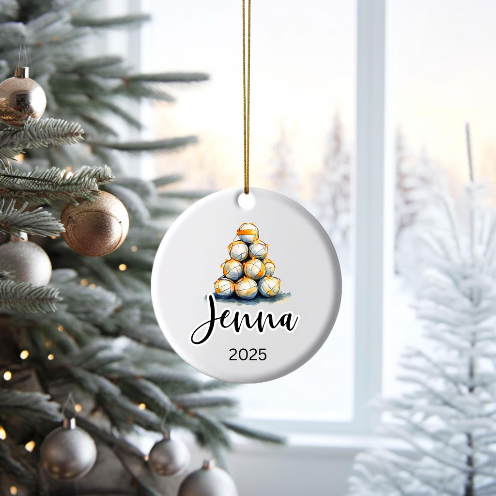 Personalized Volleyball Christmas Ornament Custom Volleyball Christmas Ornament Keepsake Gift Volleyball Team Player Stocking