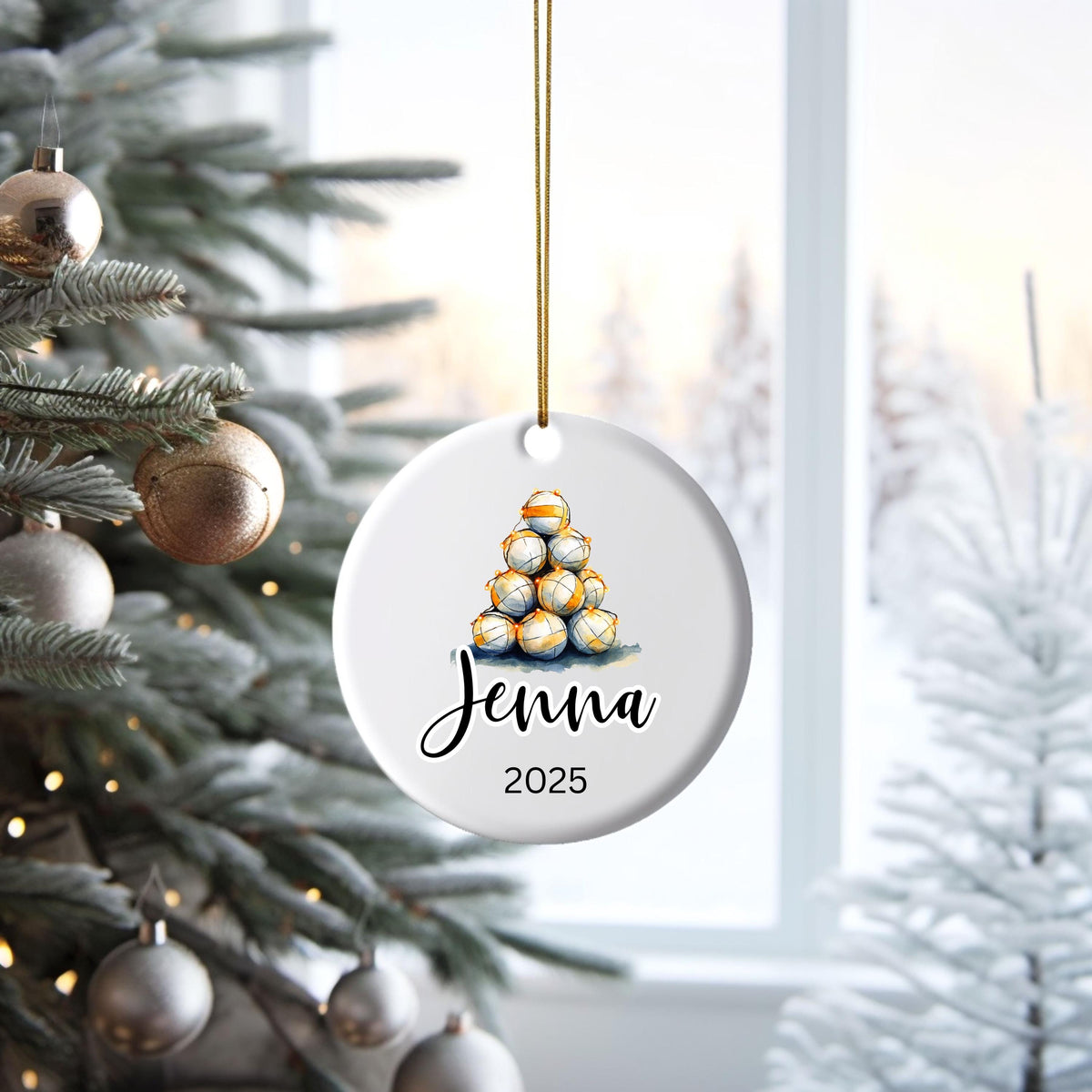 Personalized Volleyball Christmas Ornament Custom Volleyball Christmas Ornament Keepsake Gift Volleyball Team Player Stocking