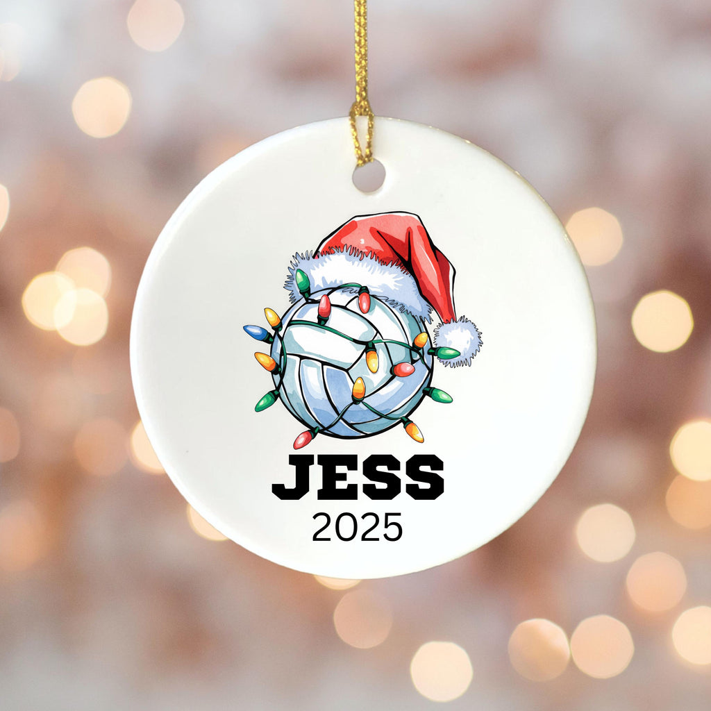 Personalized Volleyball Christmas Ornament Custom Volleyball Christmas Ornament Keepsake Gift Volleyball Team Player Stocking