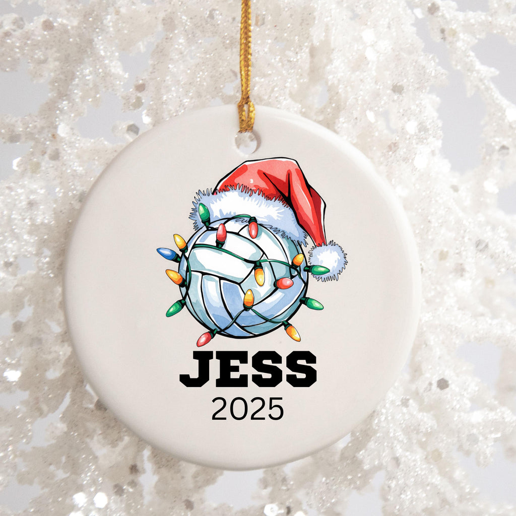 Personalized Volleyball Christmas Ornament Custom Volleyball Christmas Ornament Keepsake Gift Volleyball Team Player Stocking