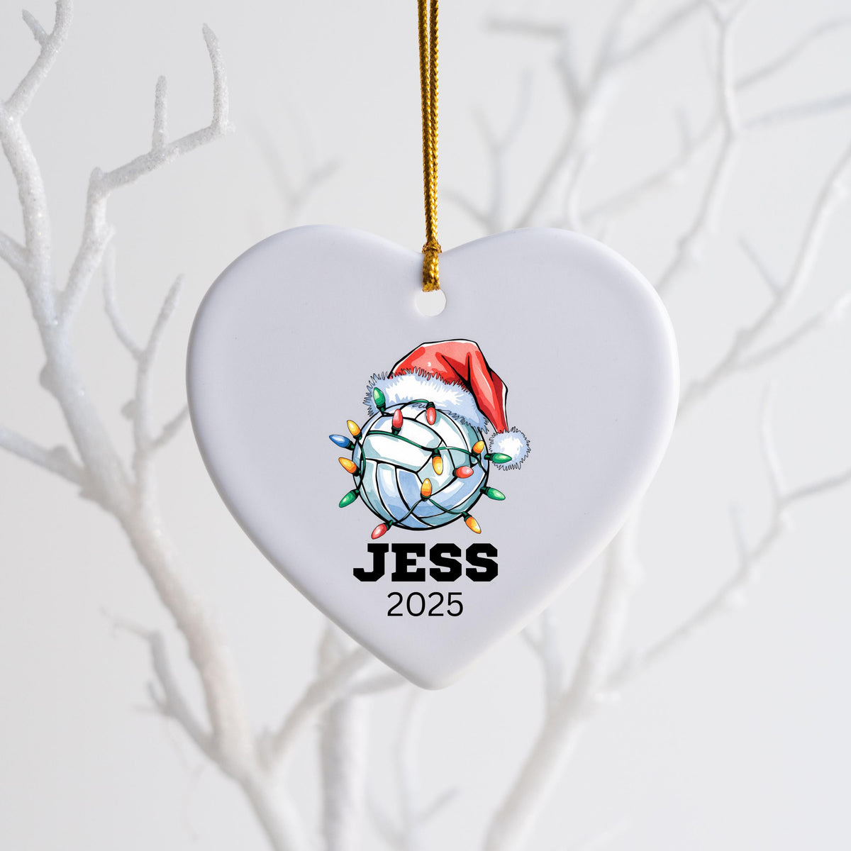 Personalized Volleyball Christmas Ornament Custom Volleyball Christmas Ornament Keepsake Gift Volleyball Team Player Stocking