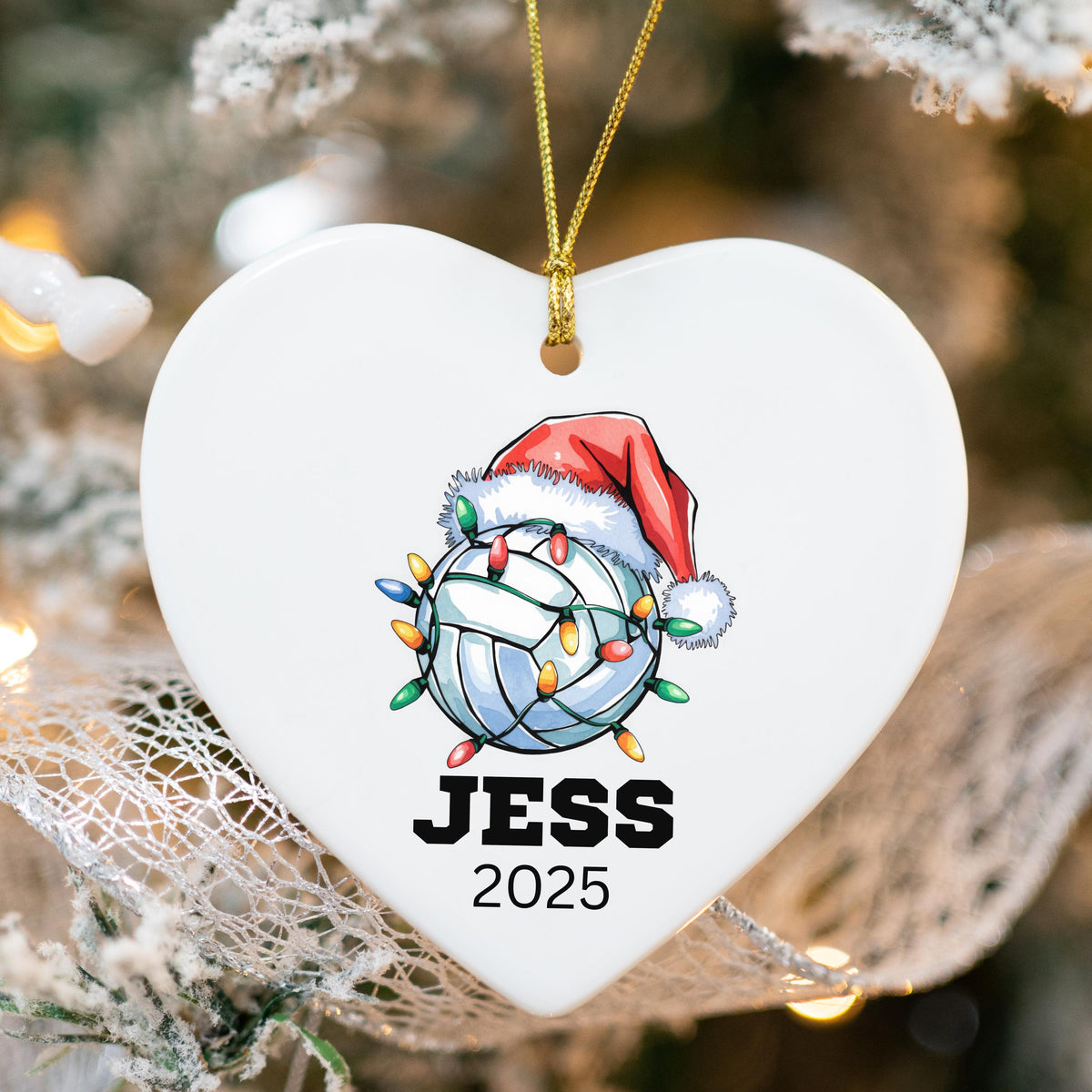 Personalized Volleyball Christmas Ornament Custom Volleyball Christmas Ornament Keepsake Gift Volleyball Team Player Stocking