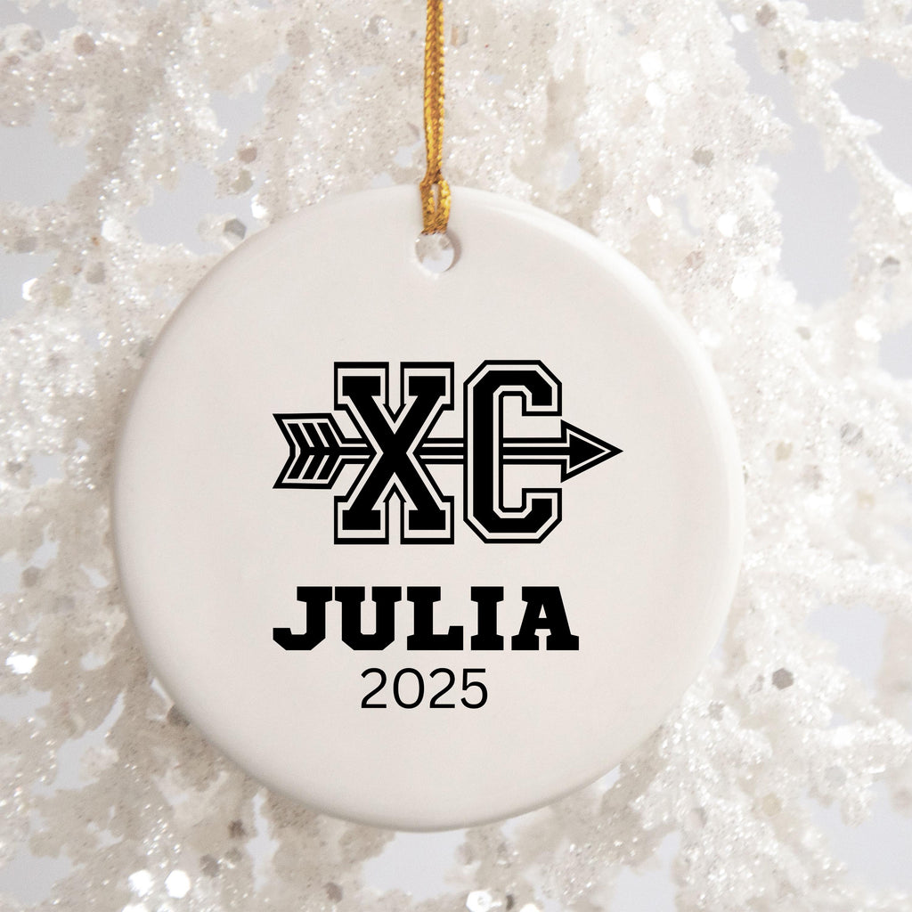 Personalized Cross Country Christmas Ornament