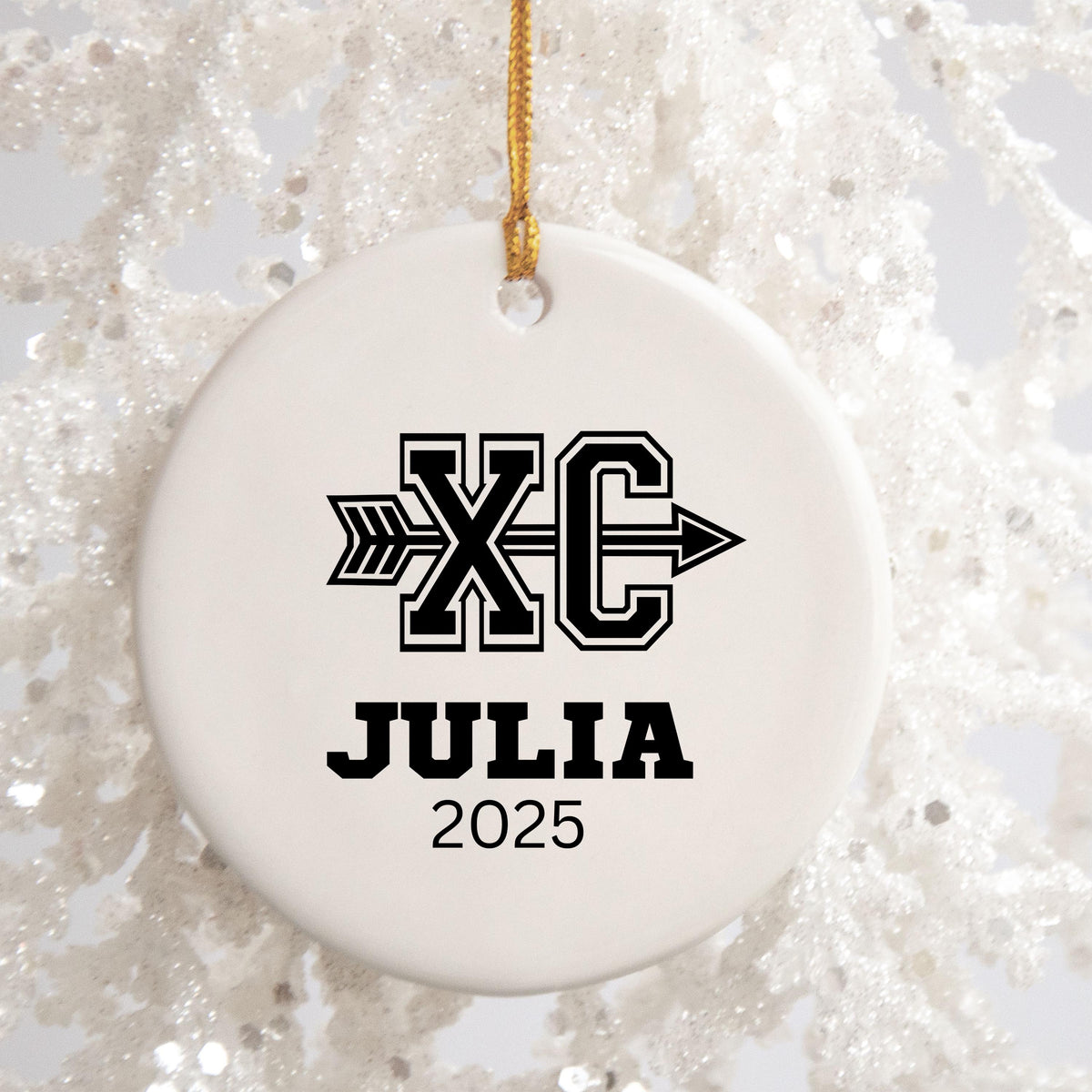 Personalized Cross Country Christmas Ornament