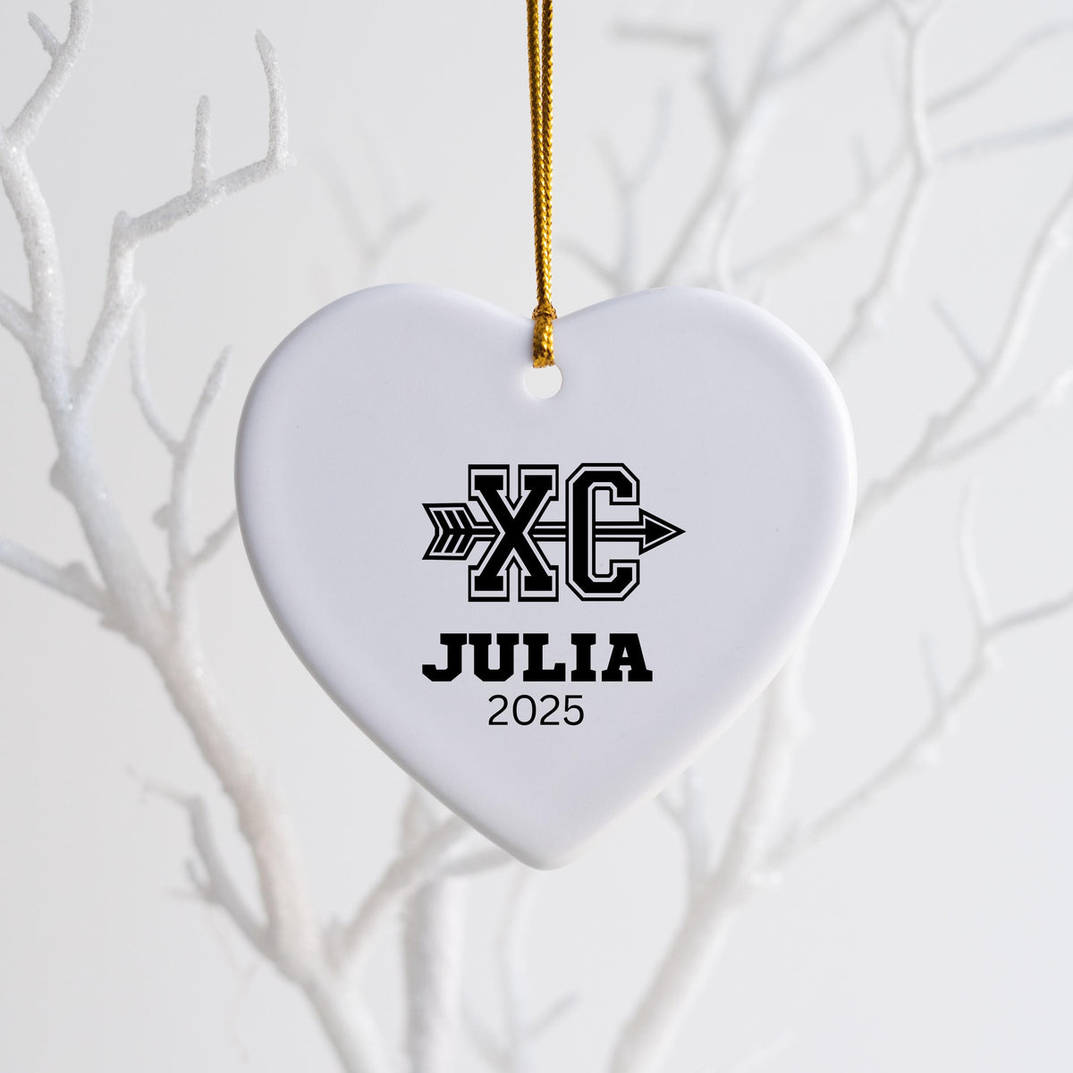 Personalized Cross Country Christmas Ornament