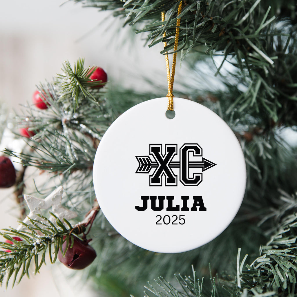 Personalized Cross Country Christmas Ornament