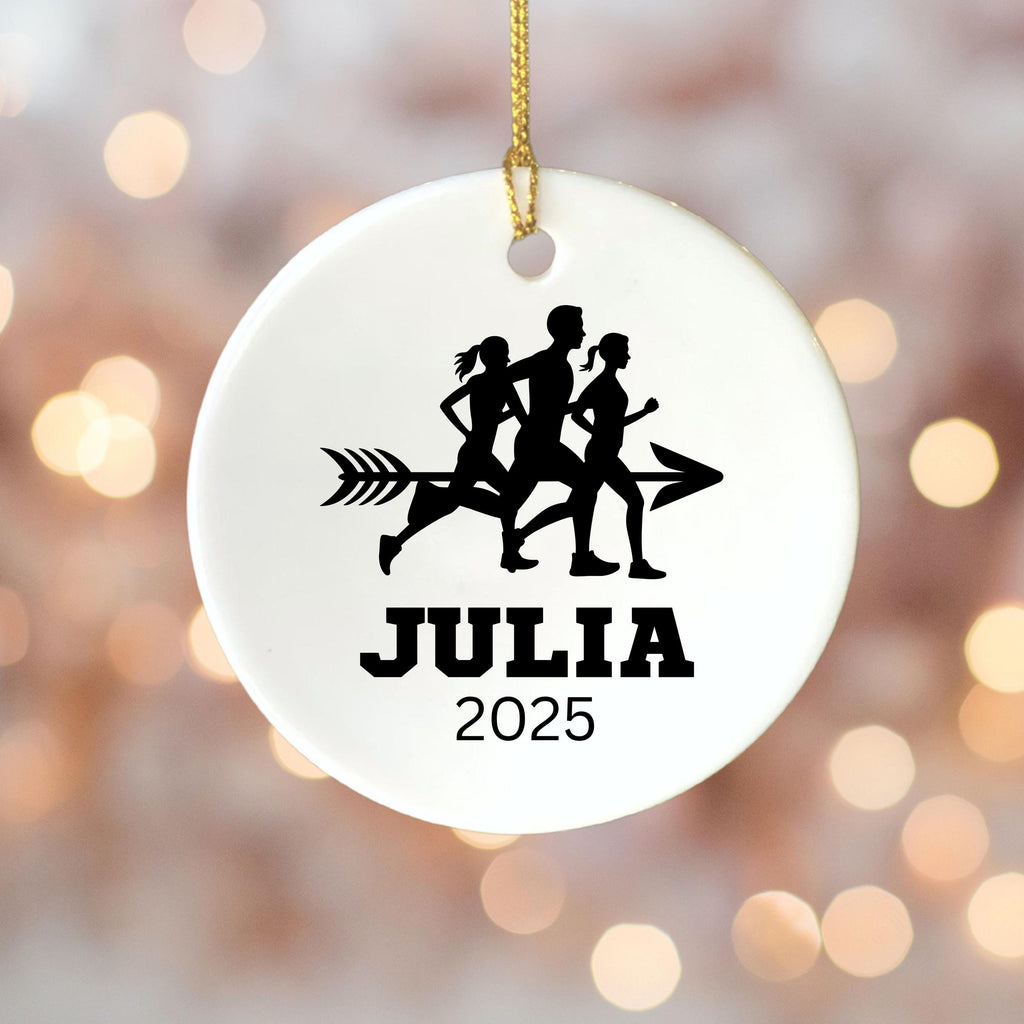 Personalized Cross Country Christmas Ornament