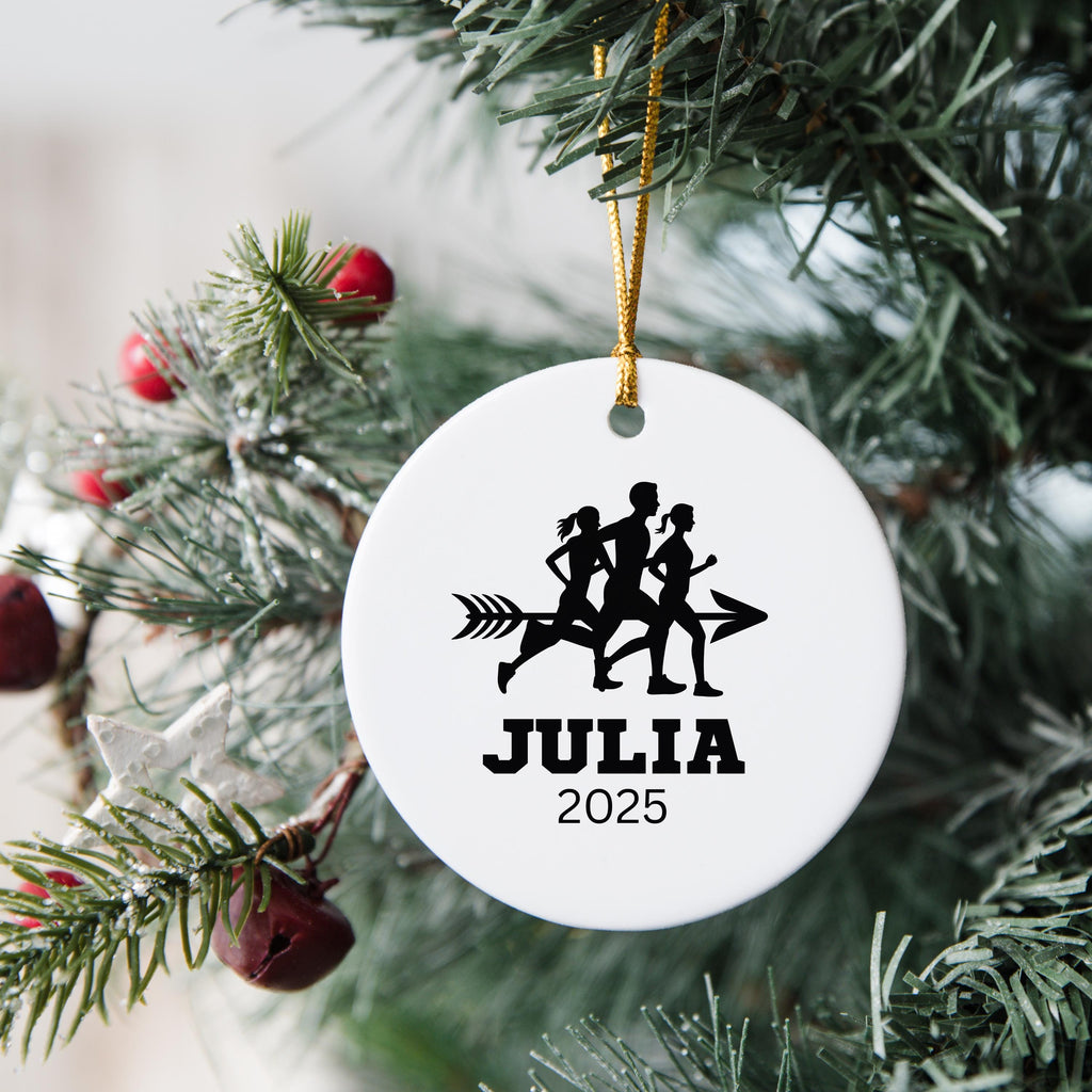 Personalized Cross Country Christmas Ornament