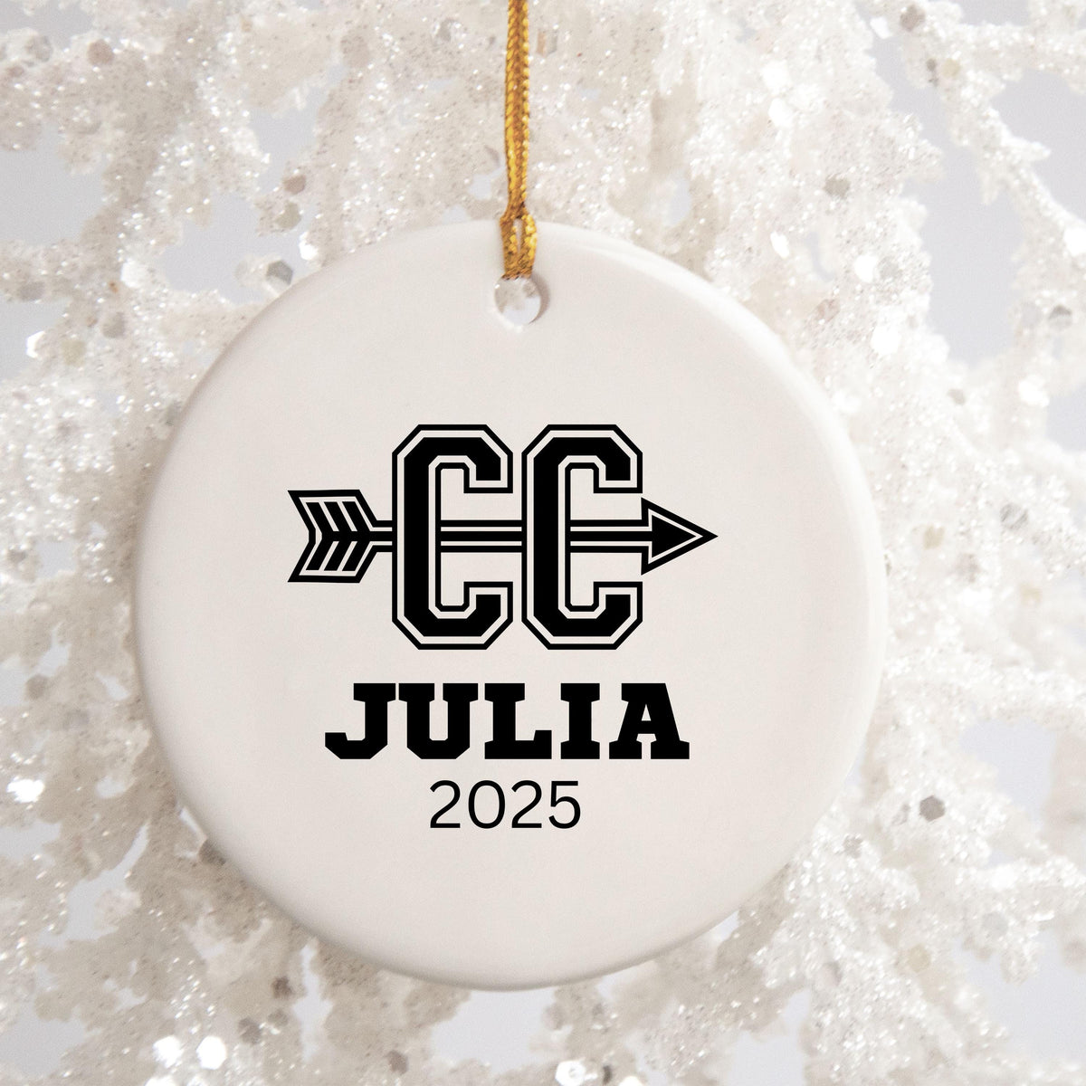 Personalized Cross Country Christmas Ornament