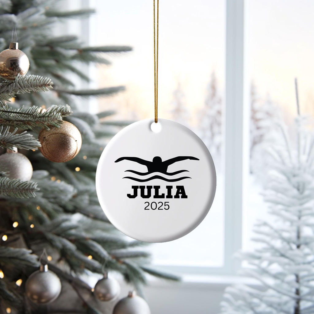 Personalized Swimming Christmas Ornament Gift for Swimmer Swimmer Gift Christmas Gift for Swimming Enthusiast Gift for swim t