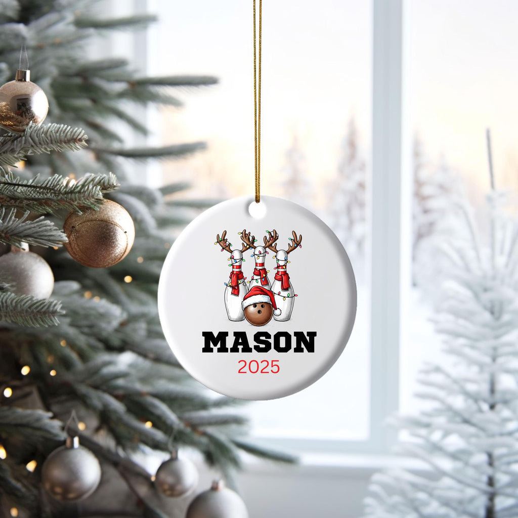 Personalized Bowling Christmas Ornament