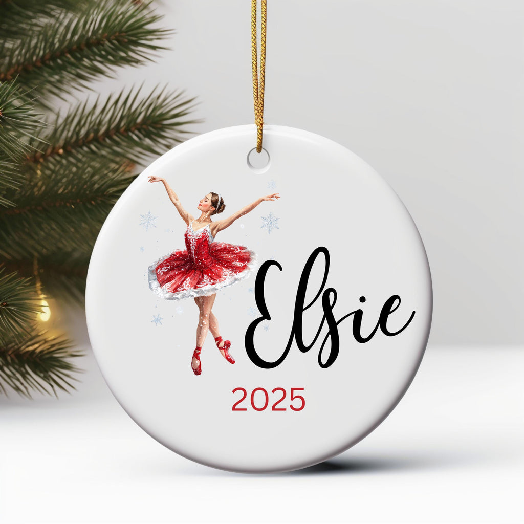 Girls Ballet Christmas Ornament Personalized Ballerina Ornament Custom Dance Ornament for Kids or Teens Gift for Dancer Balle
