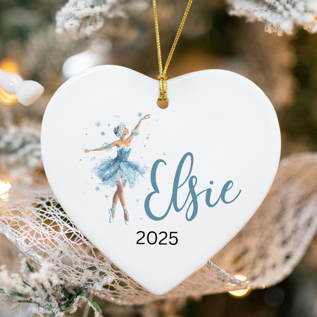 Girls Ballet Christmas Ornament Personalized Ballerina Ornament Custom Dance Ornament for Kids or Teens Gift for Dancer Balle