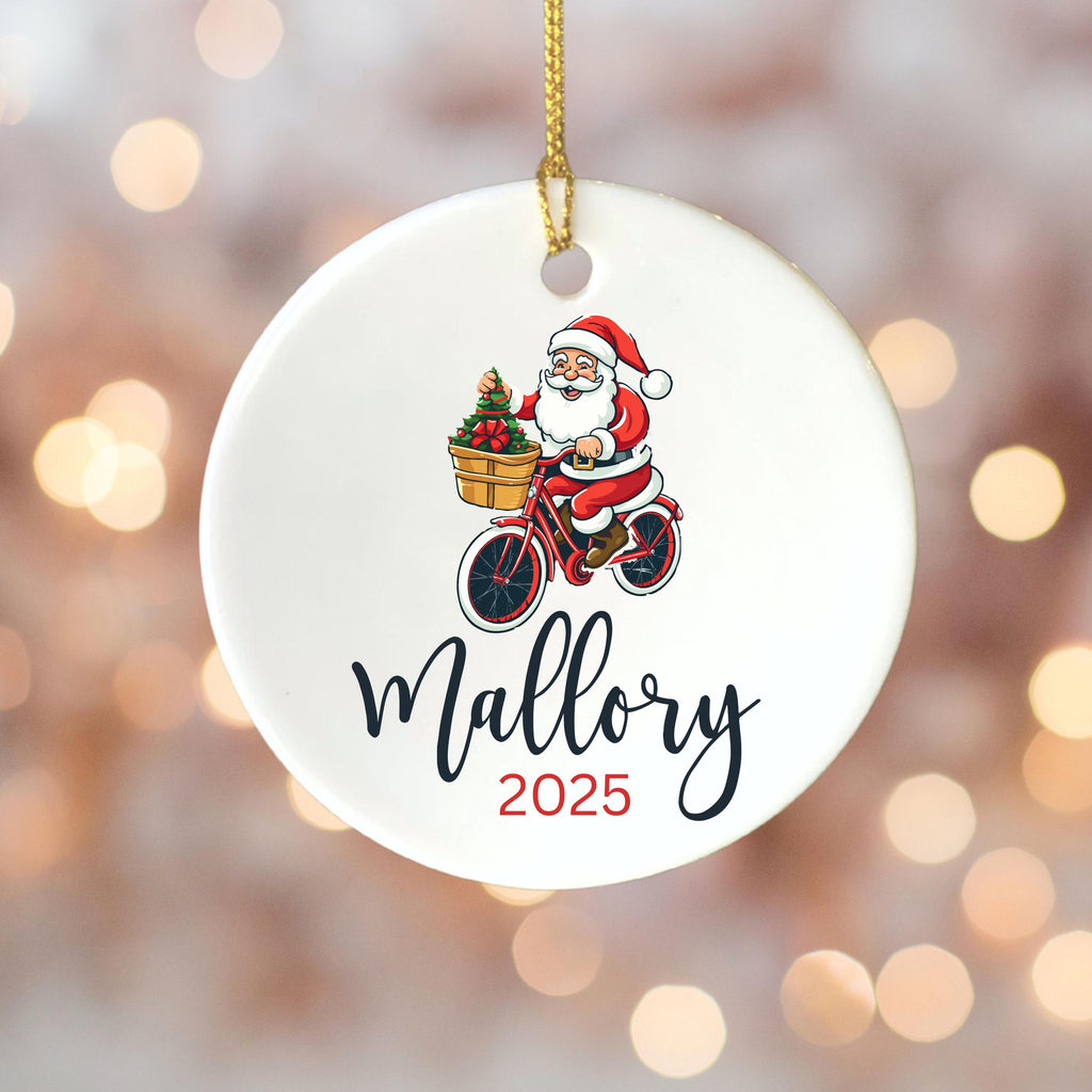 Personalized Bicycle Ornament Christmas Gifts For Bicycle Rider Cycling Ornament Bicycle Gift Biker Xmas Ornament Mountain bi