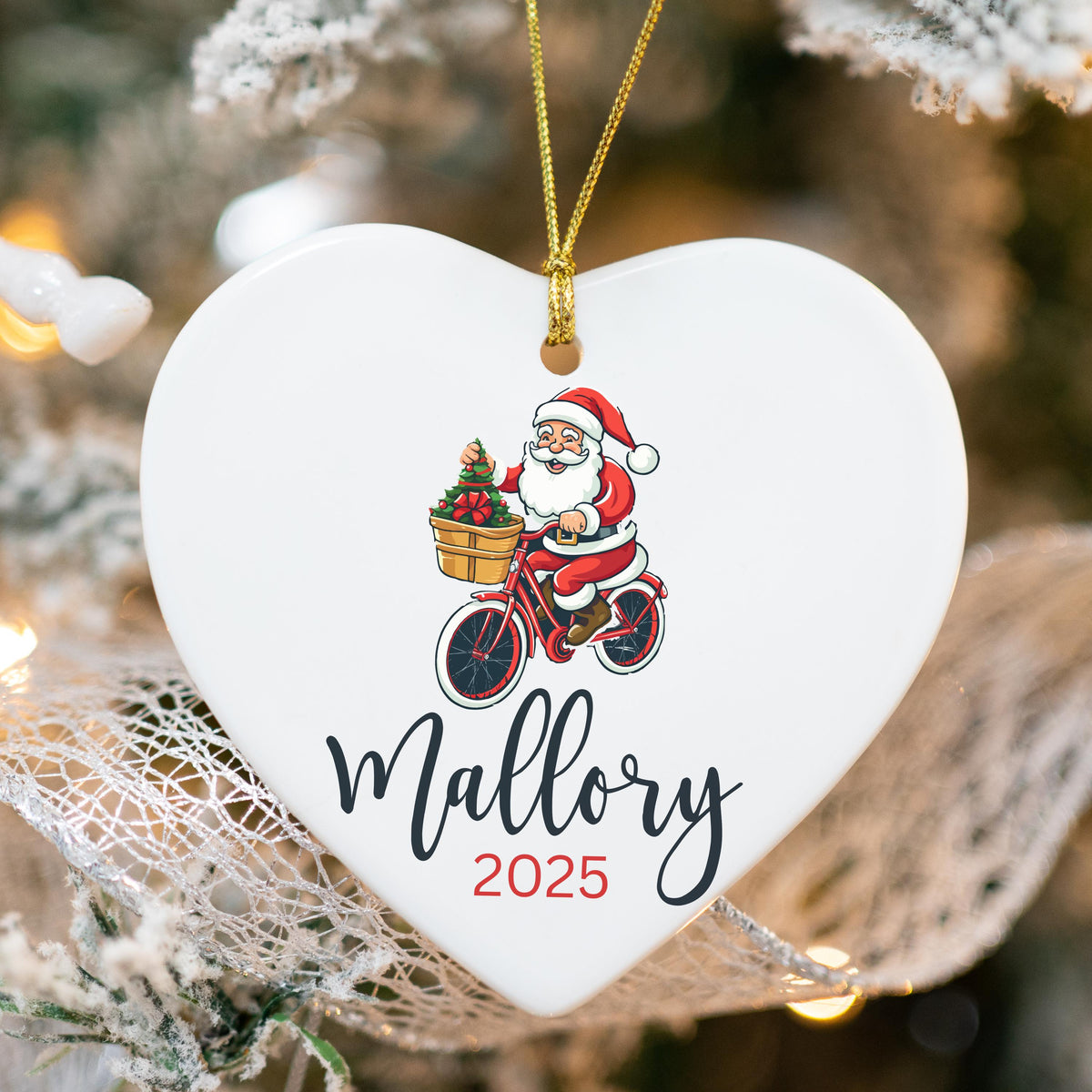 Personalized Bicycle Ornament Christmas Gifts For Bicycle Rider Cycling Ornament Bicycle Gift Biker Xmas Ornament Mountain bi