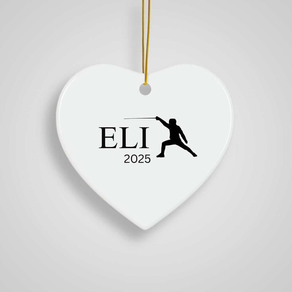 Personalized Fencing Ornament Fencer Gift Unique Sports Ornament Custom Fencing Team Ornament Graduation Gift Fencing Lover O