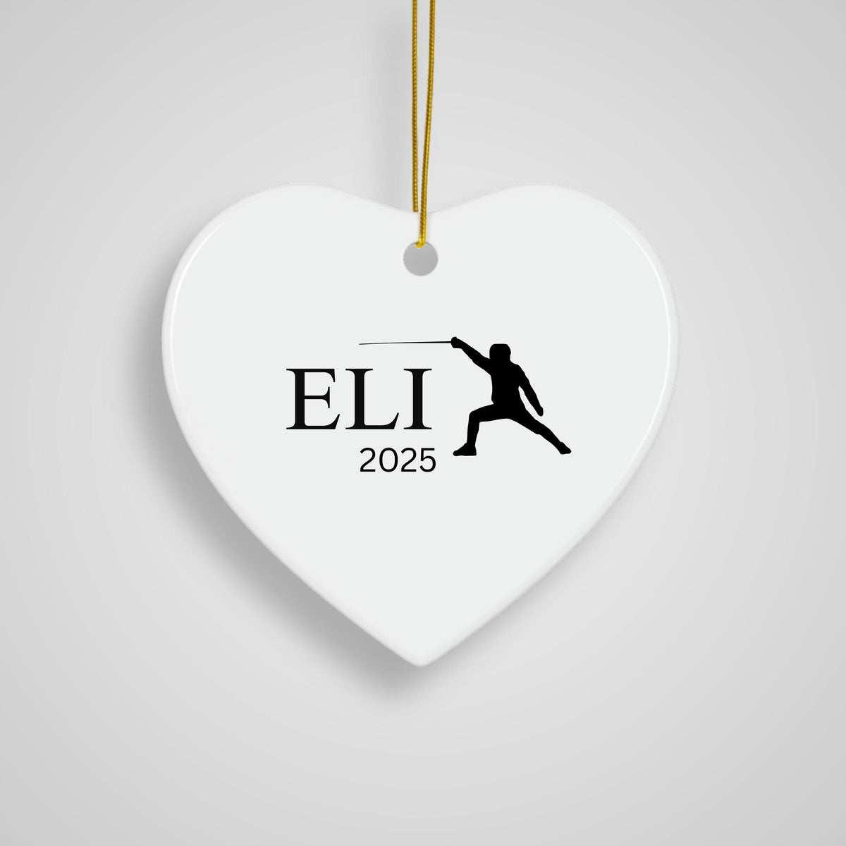 Personalized Fencing Ornament Fencer Gift Unique Sports Ornament Custom Fencing Team Ornament Graduation Gift Fencing Lover O