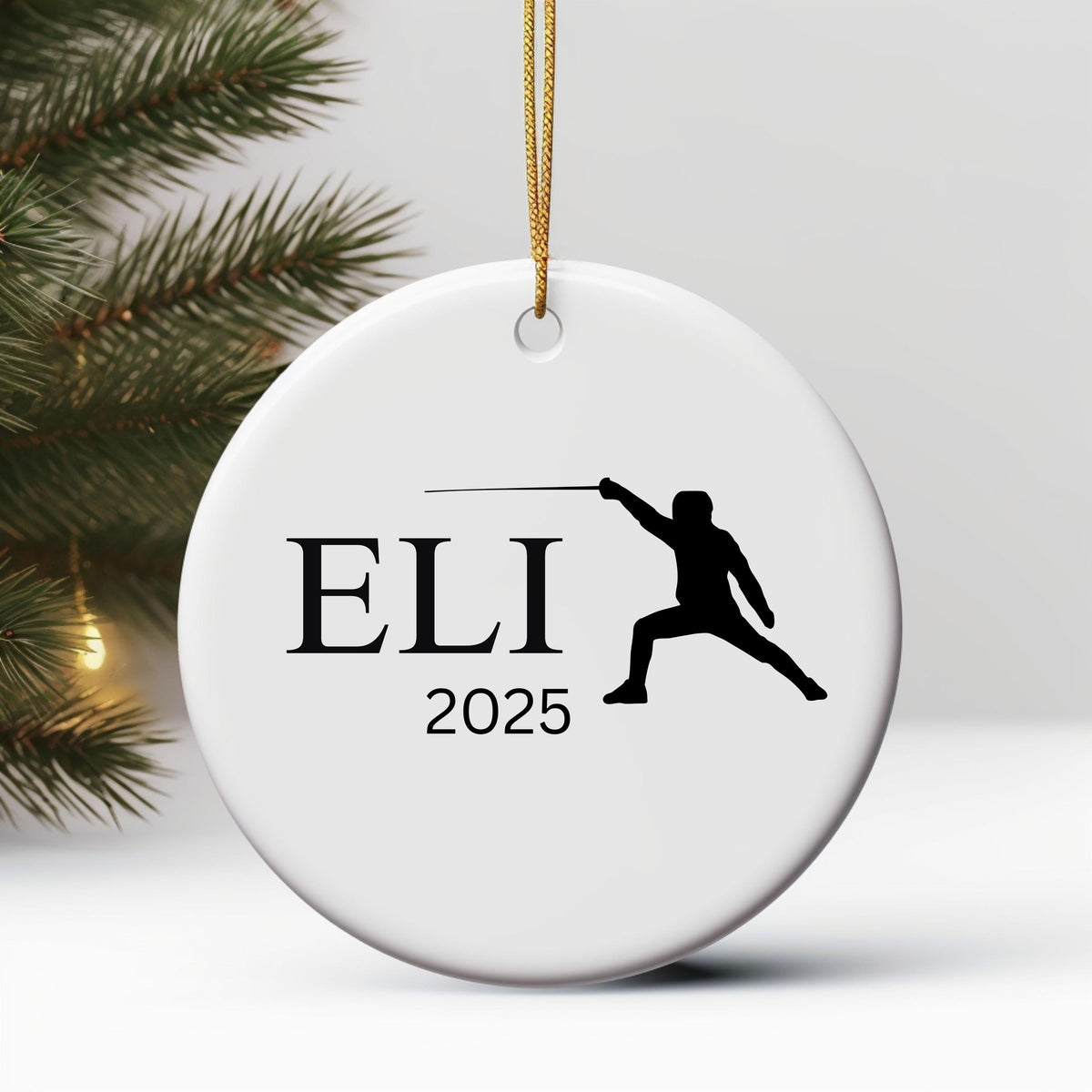 Personalized Fencing Ornament Fencer Gift Unique Sports Ornament Custom Fencing Team Ornament Graduation Gift Fencing Lover O
