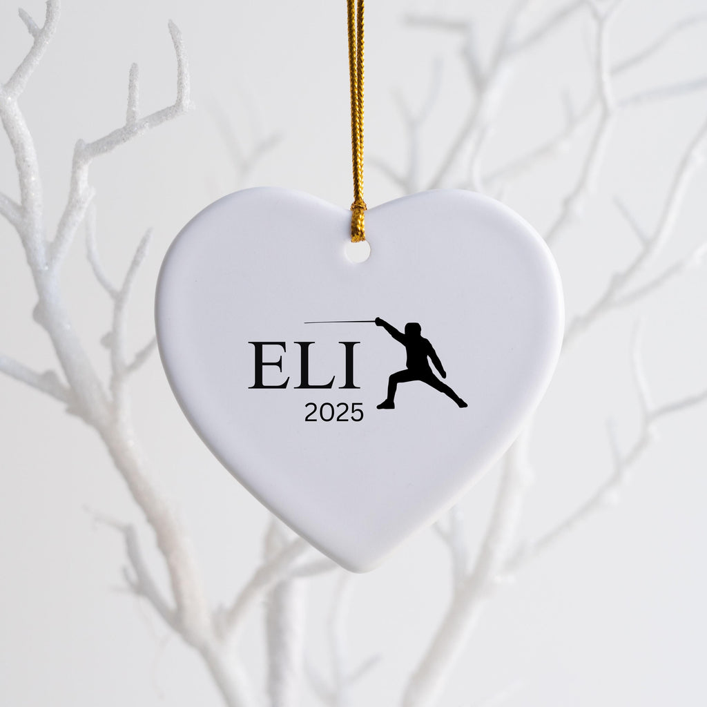 Personalized Fencing Ornament Fencer Gift Unique Sports Ornament Custom Fencing Team Ornament Graduation Gift Fencing Lover O