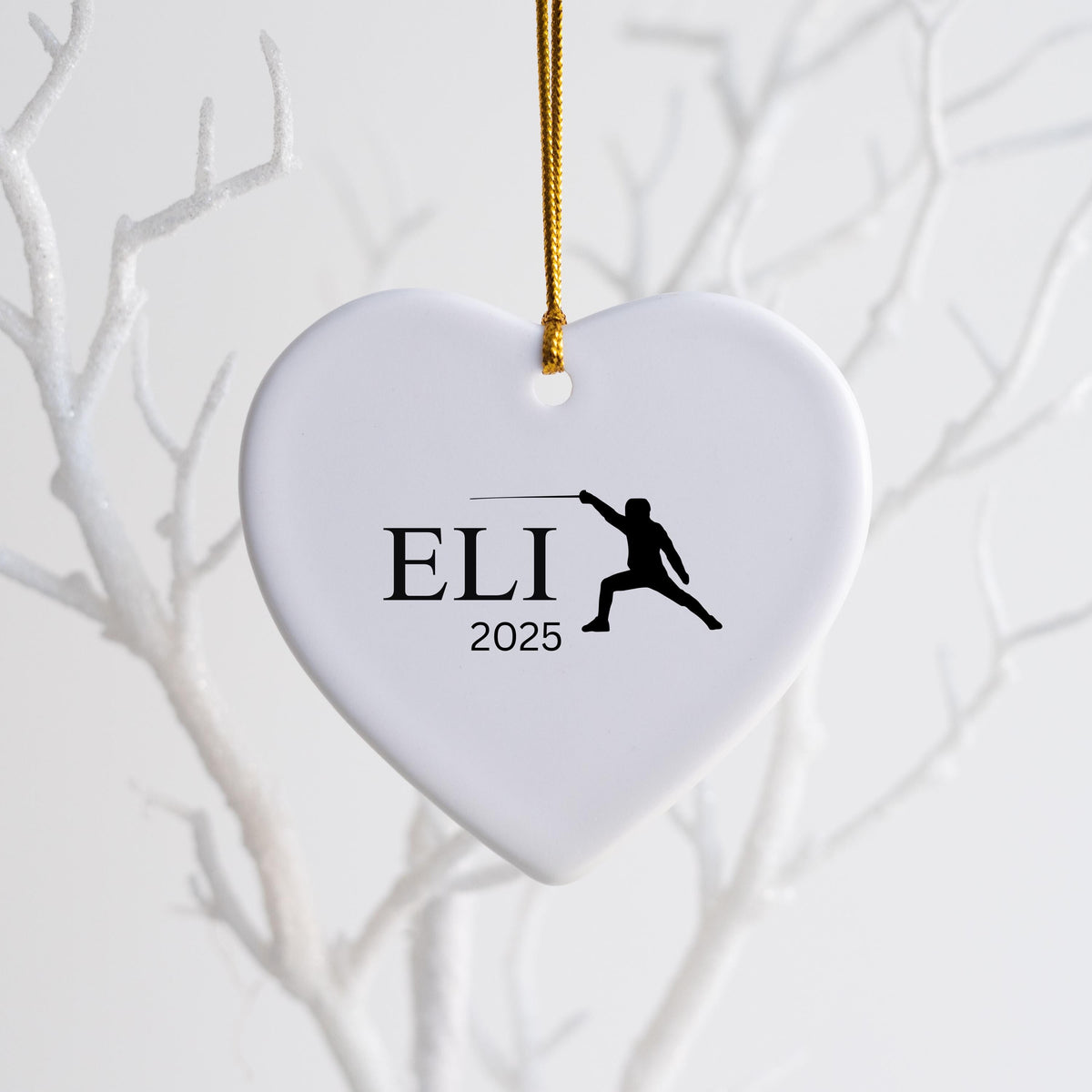 Personalized Fencing Ornament Fencer Gift Unique Sports Ornament Custom Fencing Team Ornament Graduation Gift Fencing Lover O
