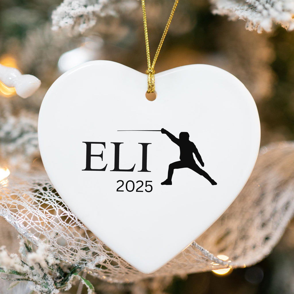 Personalized Fencing Ornament Fencer Gift Unique Sports Ornament Custom Fencing Team Ornament Graduation Gift Fencing Lover O