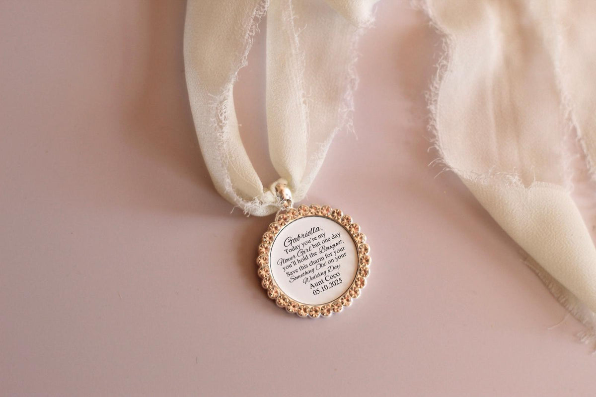 Personalized Flower Girl Bouquet Charm