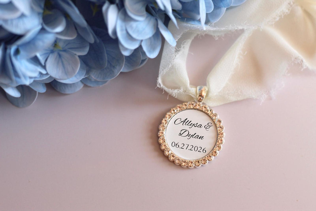 Personalized Name Bridal Bouquet Charm