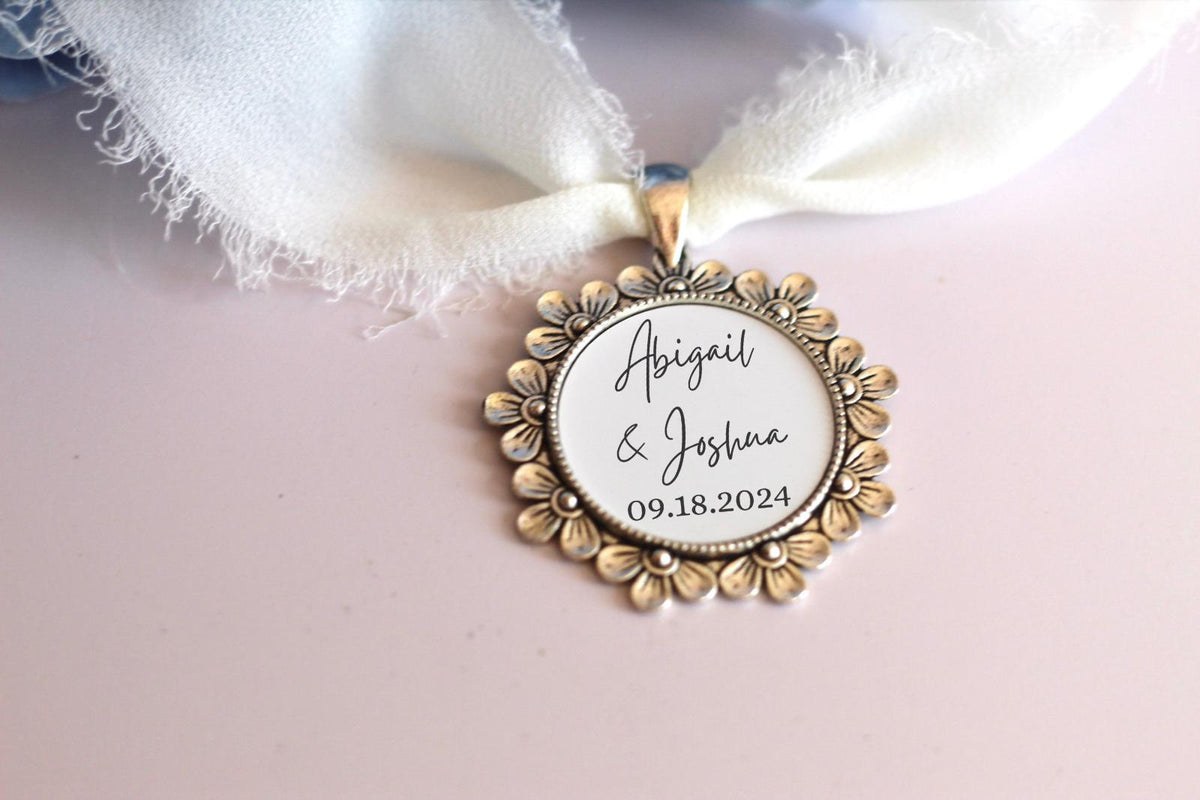 Personalized Name Wedding Day Bouquet Charm