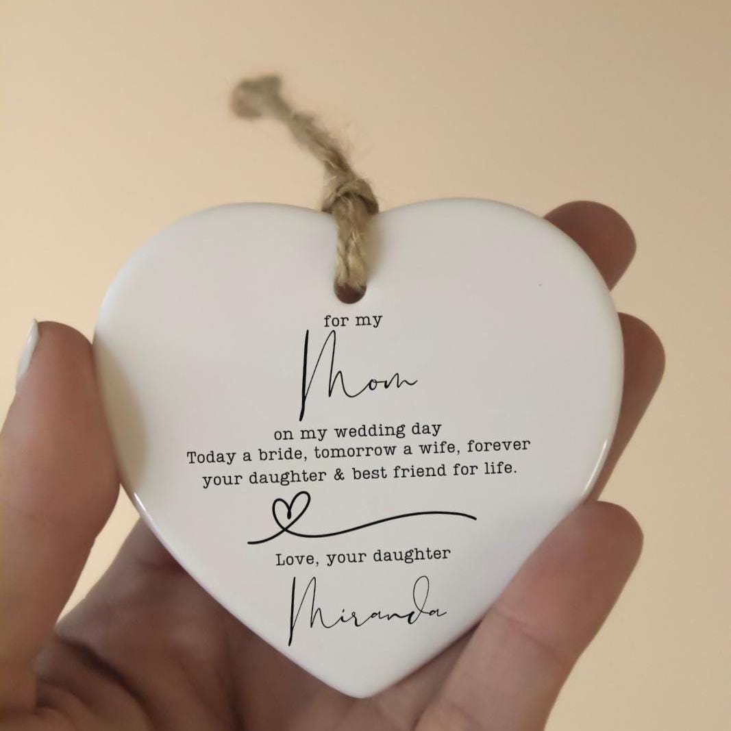 Personalized Wedding Keepsake Ornament for Mom