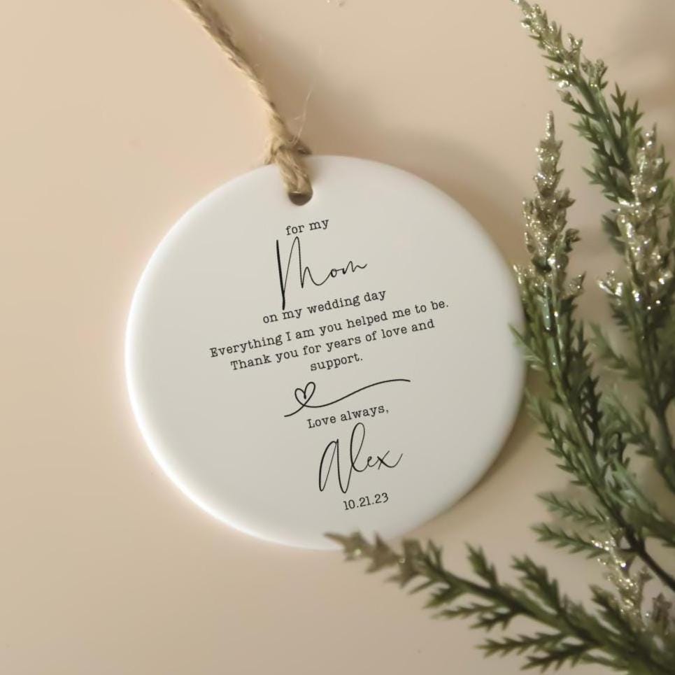 Personalized Wedding Thank You Ornament for Mom