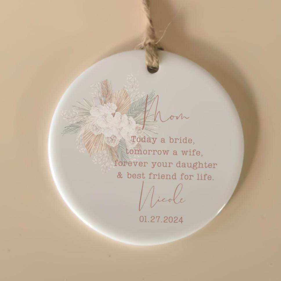 Terracotta Mother of the Bride Wedding Ornament