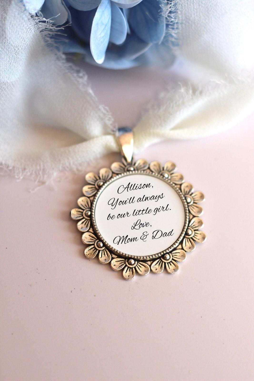 Wedding Day Keepsake Bouquet Charm for Daughter